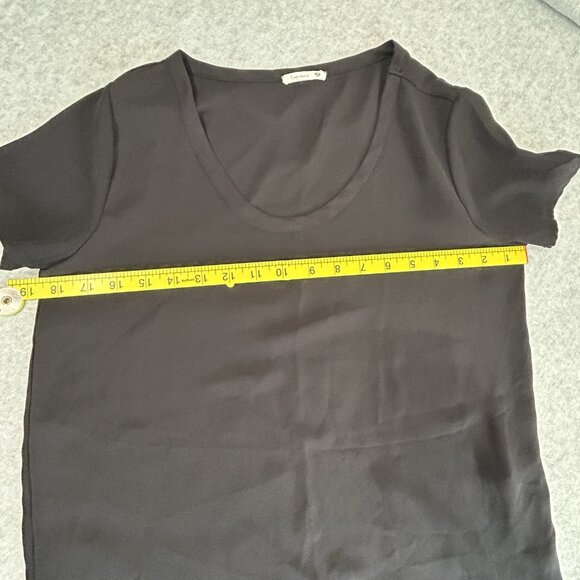 SOPRANO Womens XS Black Tunic Top High Low Split Sides Sheer Flowy T20508RK - Picture 5 of 6